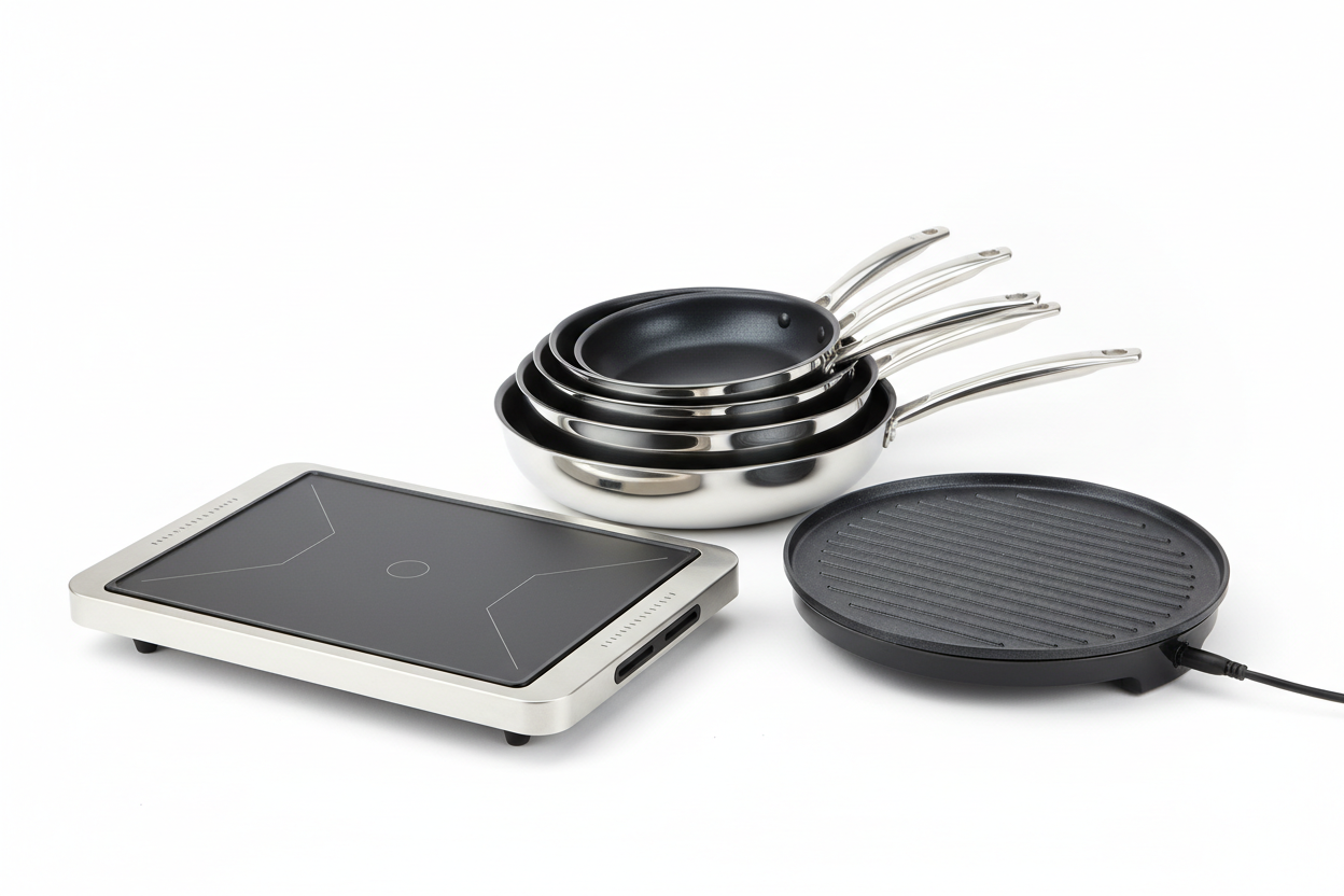 PLANCHAS DE ASAR INDUCCION, ELECTRICAS Y SARTENES