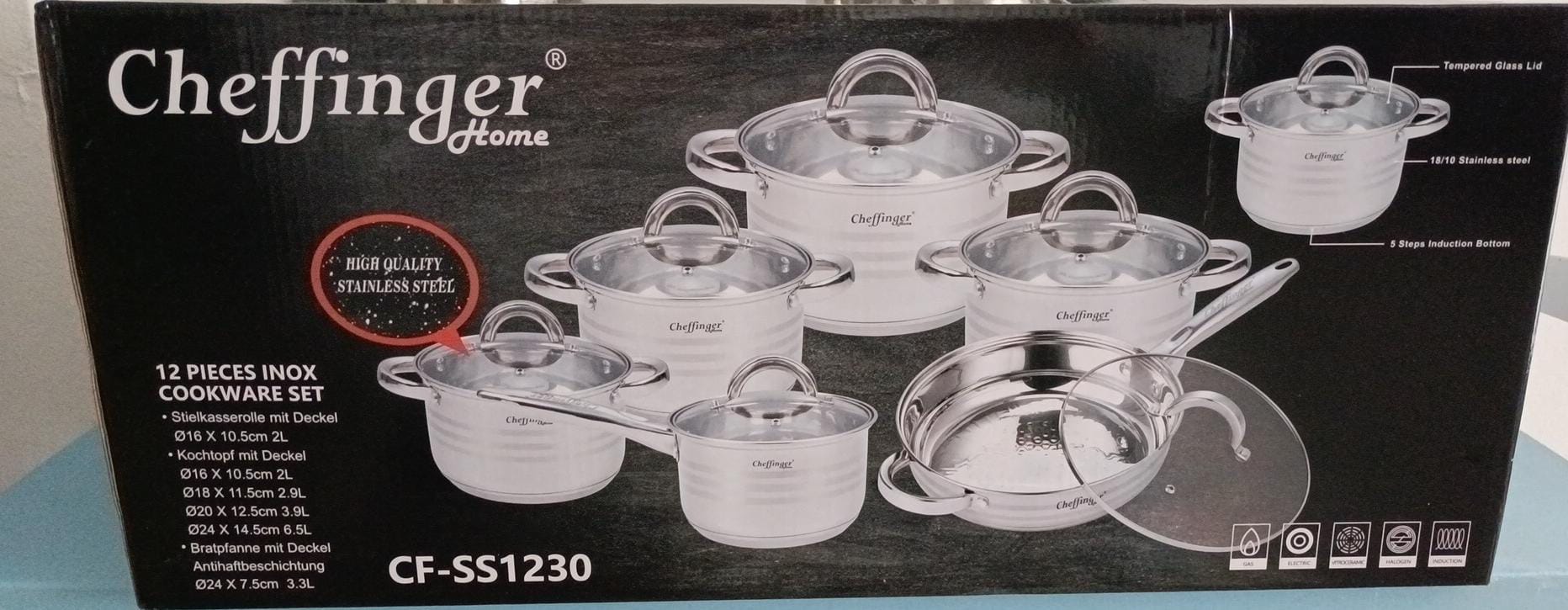BATERIA COCINA 12 PIEZAS INOX
