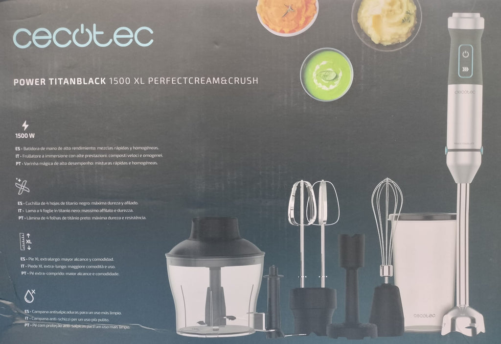BATIDORA DE MANO CECOTEC POWER TITANBLACK 1500 XL