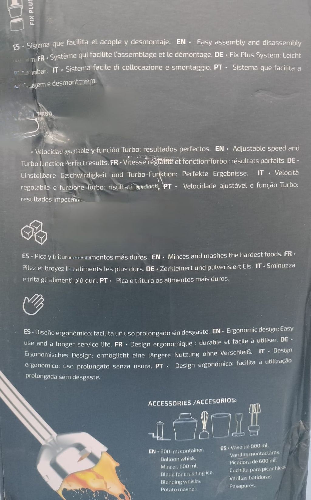 BATIDORA DE MANO CECOTEC POWER TITANBLACK 1500 XL