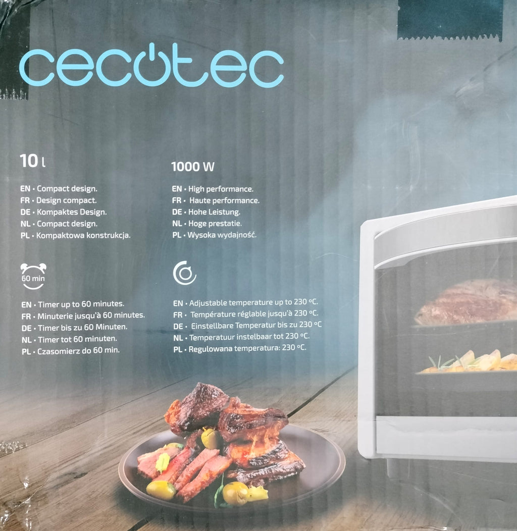 HORNO SOBREMESA 10L BLANCO CECOTEC