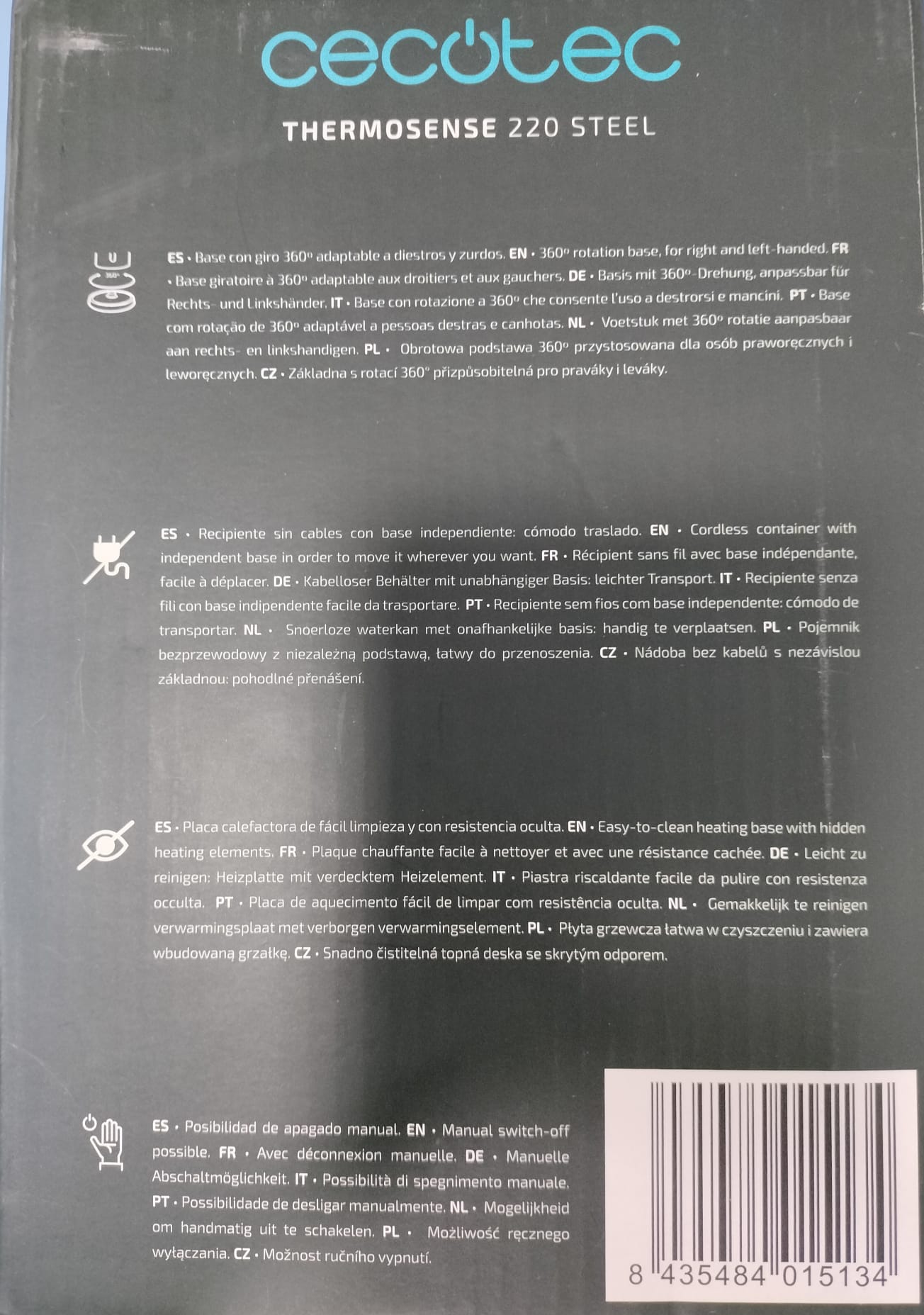 HERVIDOR ELECTRICO CECOTEC 1.7 LITROS