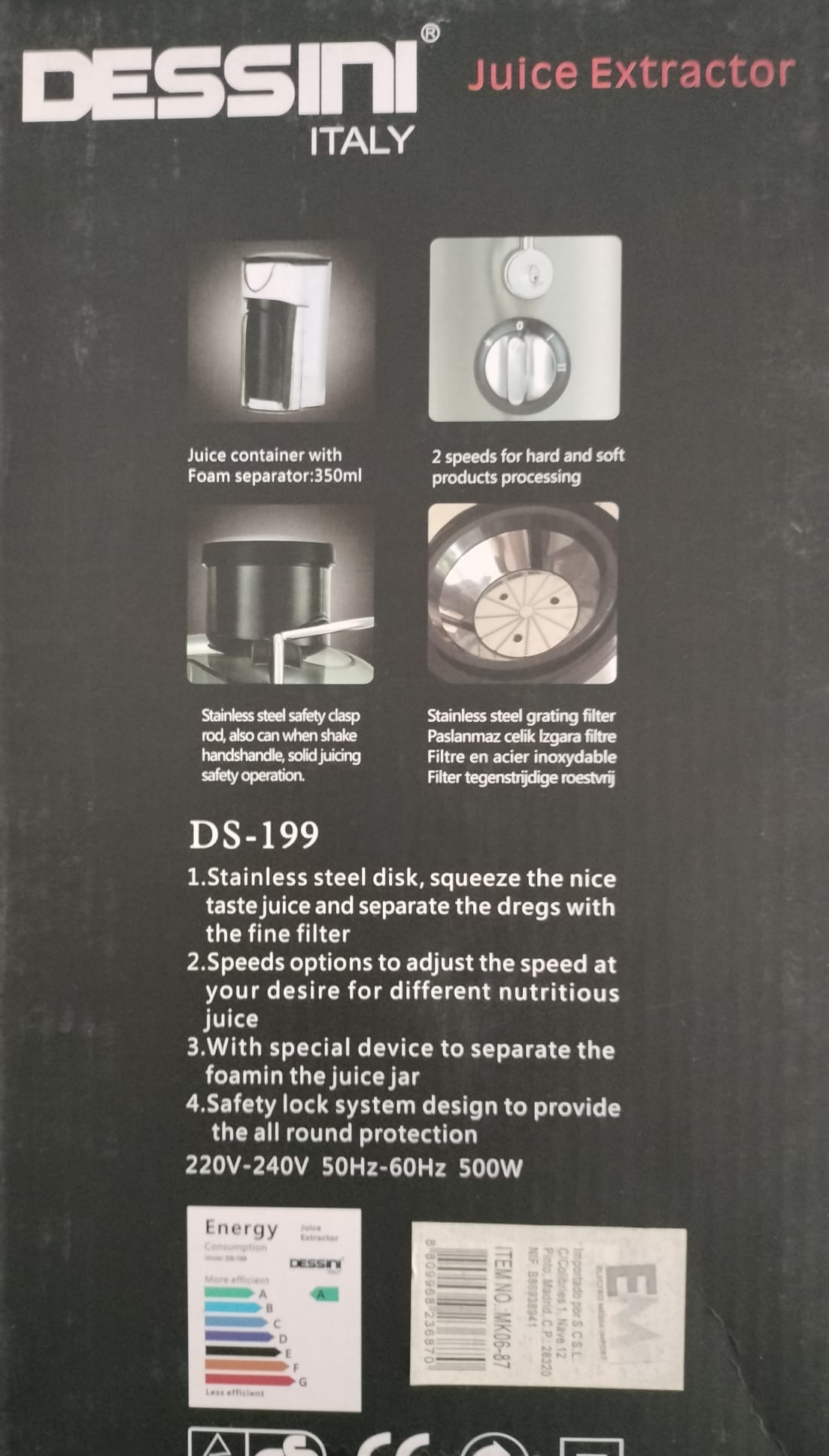 EXTRACTOR ZUMO / LICUADORA