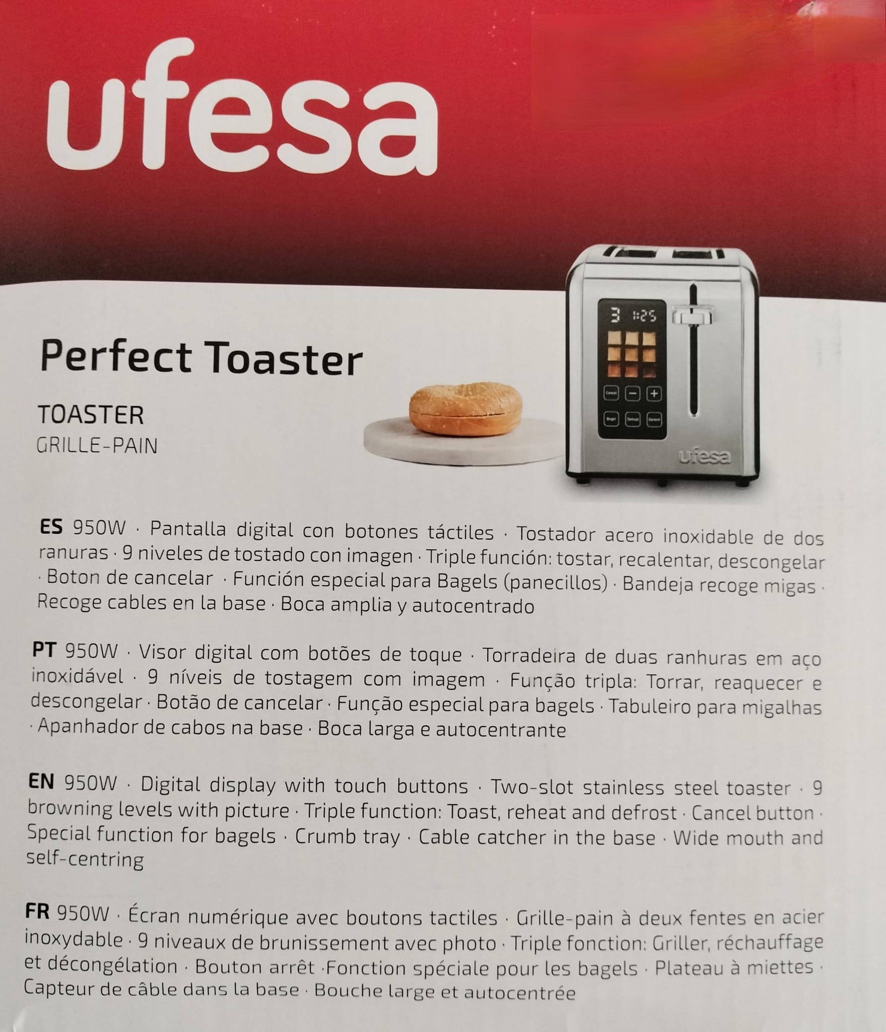 TOSTADOR 2 RANURAS PAN MOLDE INOX