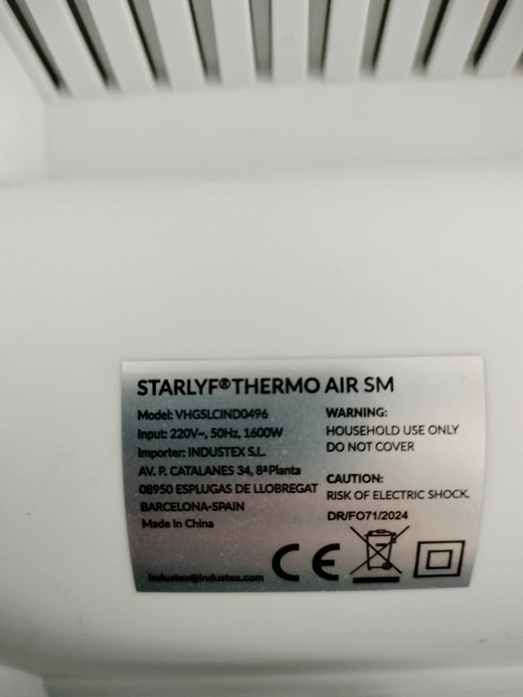 SPLIT TERMO VENTILADOR 1600W ELECTRICO