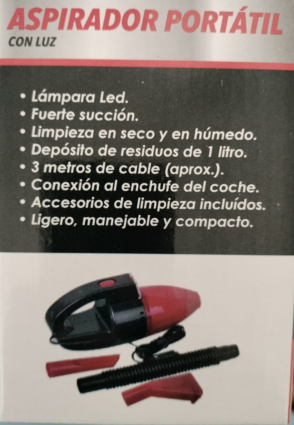 ASPIRADOR DE COCHE 100W