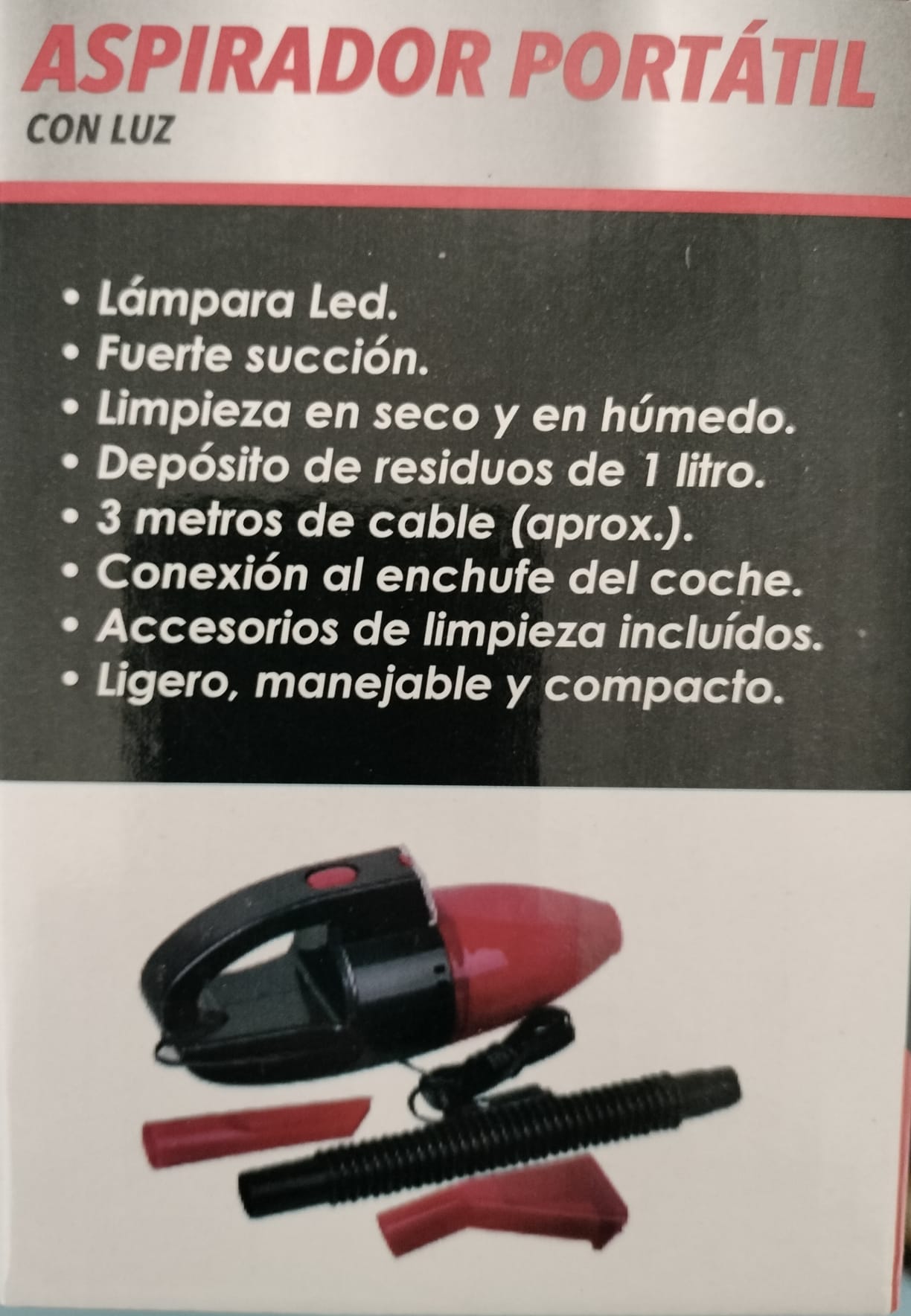 ASPIRADOR DE COCHE 100W