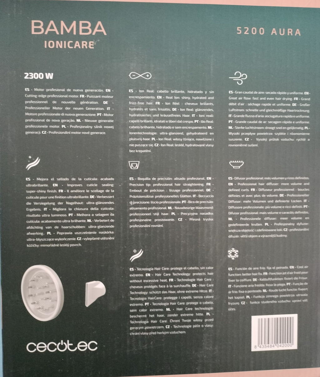 SECADOR PELO CECOTEC BAMBA 5200