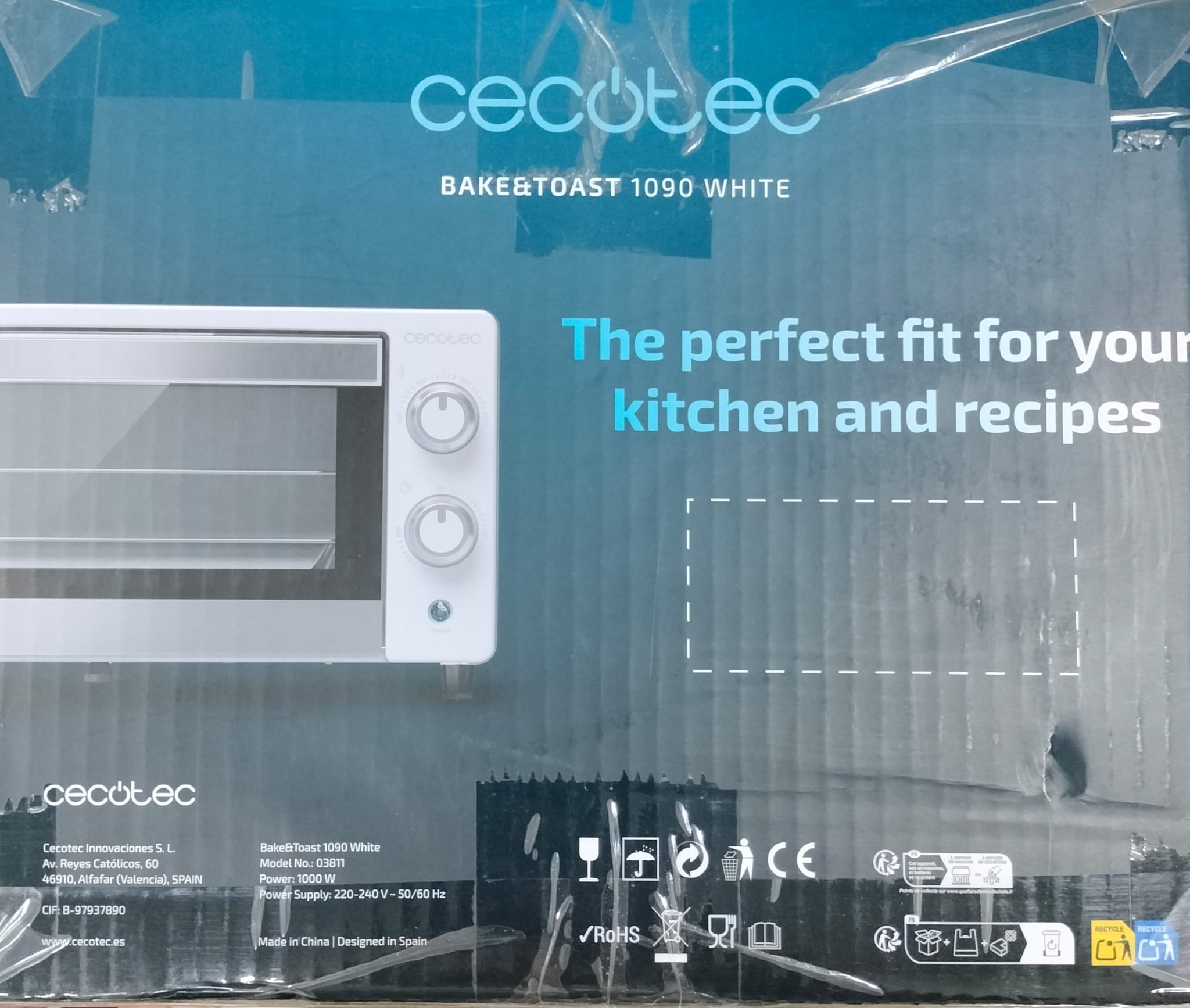 HORNO SOBREMESA 10L BLANCO CECOTEC