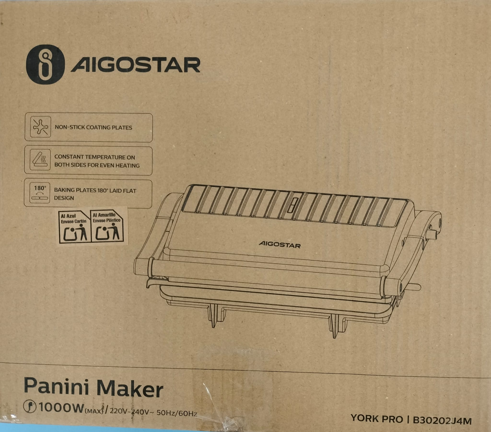 PARRILLA GRILL ELECTRICO 2 REBANADAS.