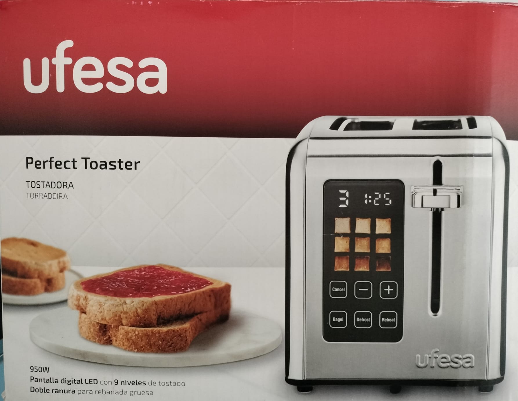 TOSTADOR 2 RANURAS PAN MOLDE INOX